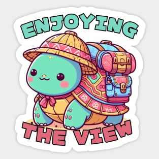 Hiking Tortoise Sticker